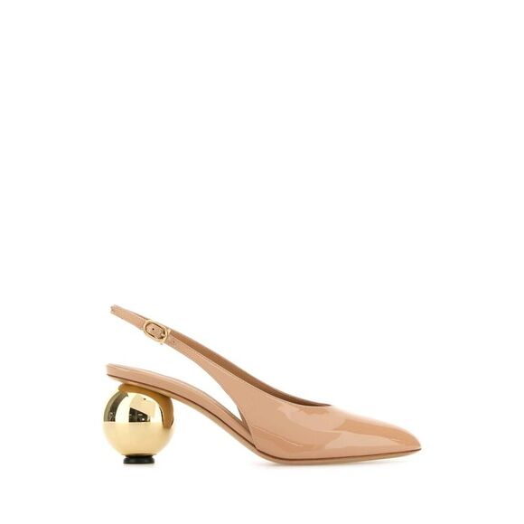 Salvatore Ferragamo Women Skin Pink Leather Tessie 70 Pumps